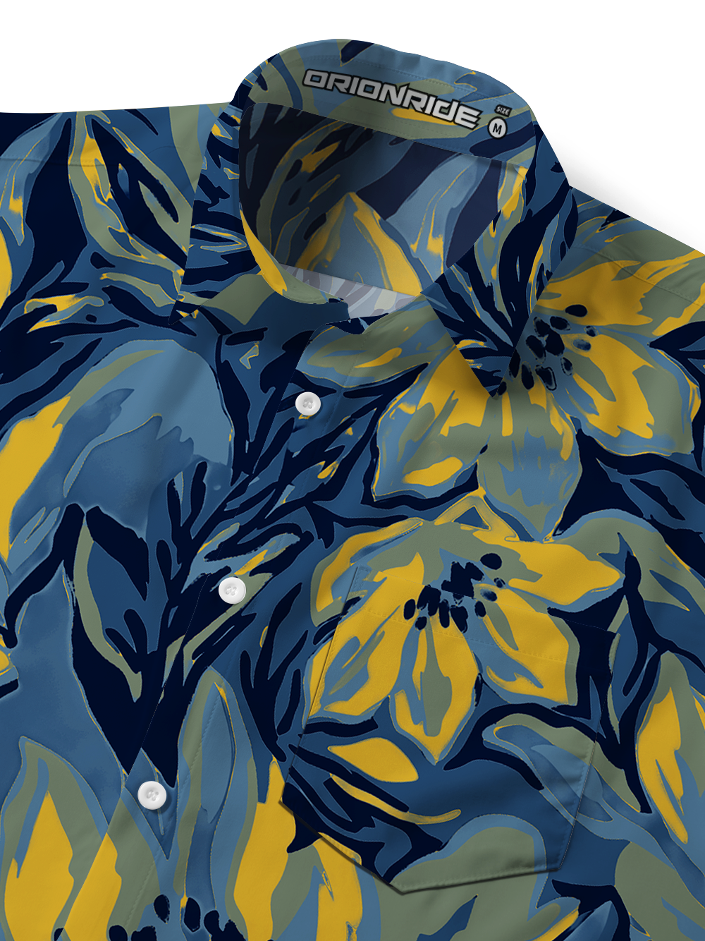 Orionride Floral Doodles Zipper Pockets Ultra Lightweight Short Sleeves Gravel Shirt