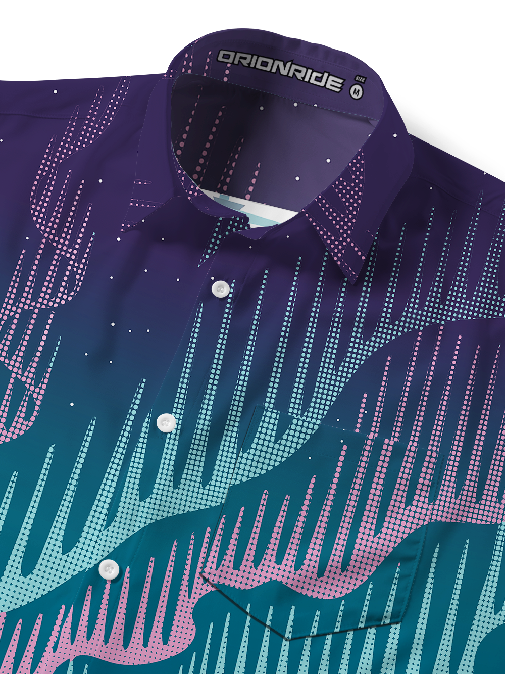 Orionride Spectacular Aurora Zipper Pockets Ultra Lightweight Short Sleeves Gravel Shirt