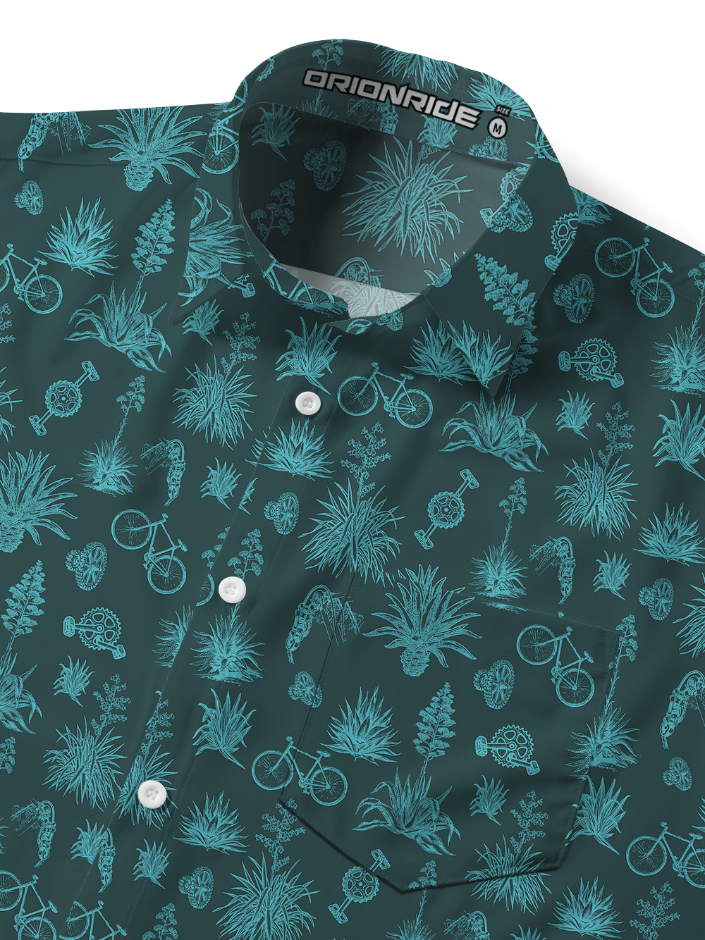 Orionride Agave Plant Zipper Pockets Ultra Lightweight Short Sleeves Gravel Shirt