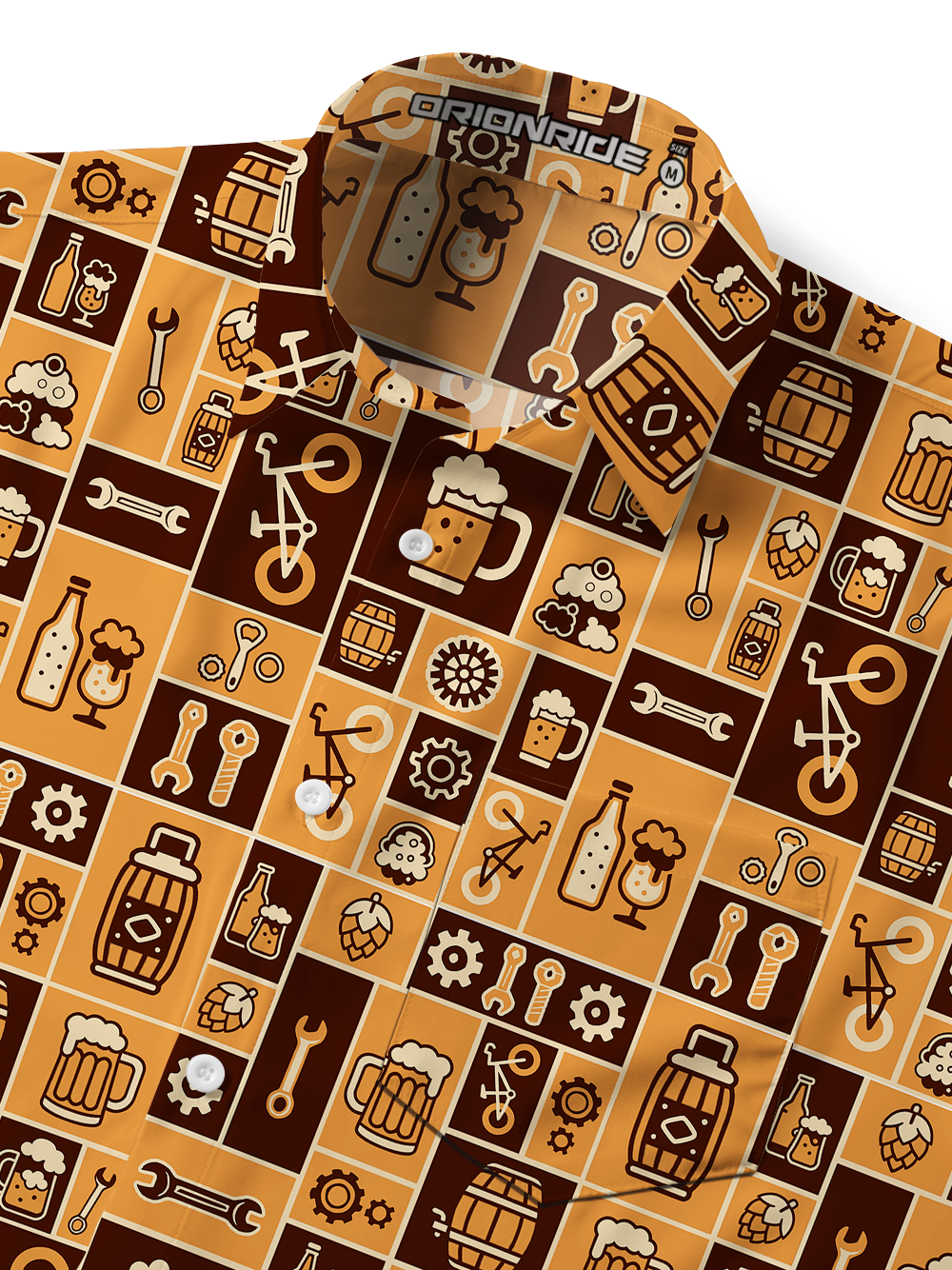 Orionride The Allure Of Beer Zipper Pockets Ultra Lightweight Short Sleeves Gravel Shirt