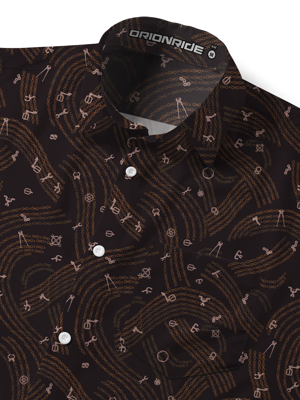 Orionride Chain Tools Zipper Pockets Ultra Lightweight Short Sleeves Gravel Shirt