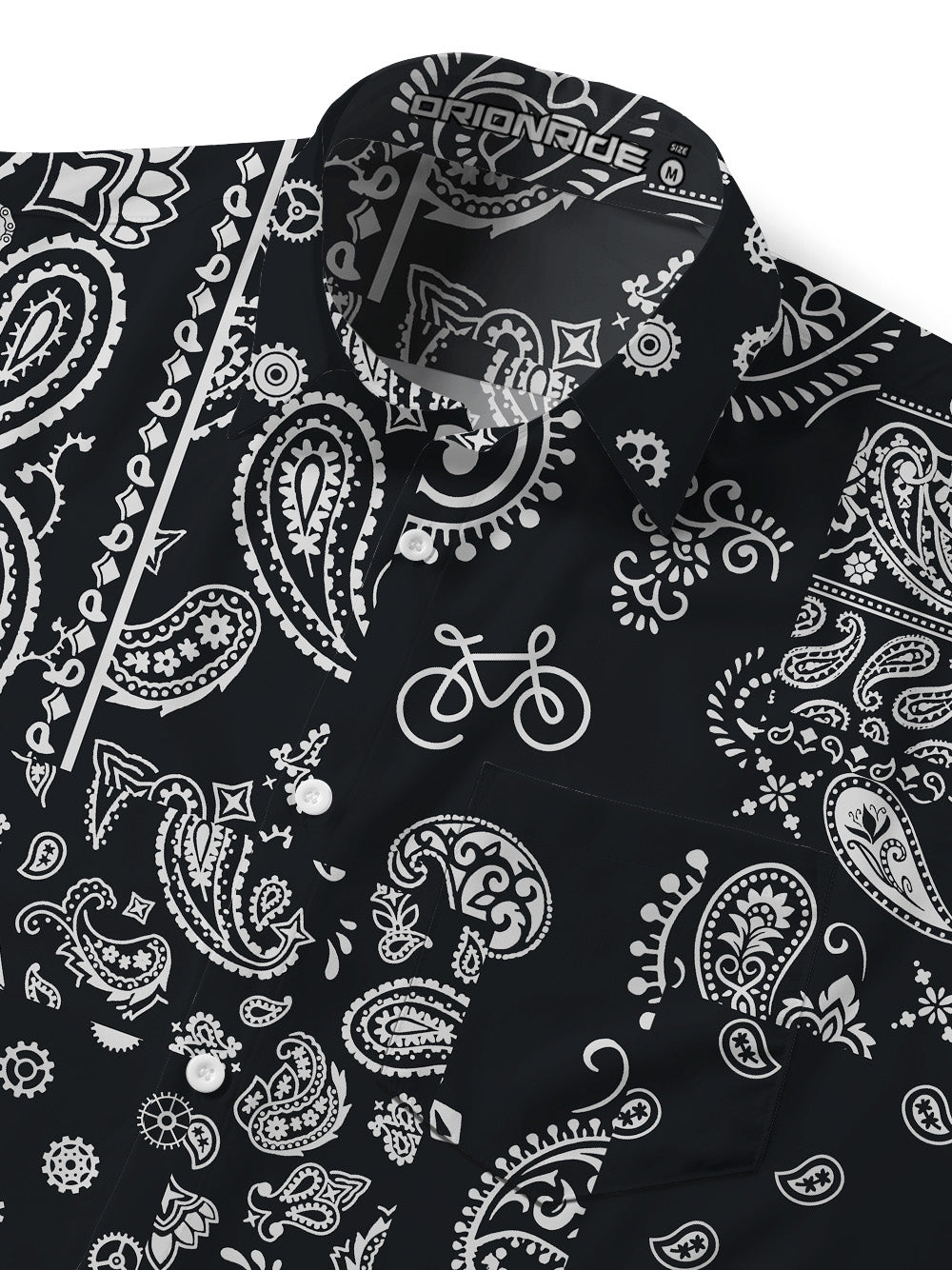 Orionride Gear Cashew Flower Zipper Pockets Ultra Lightweight Short Sleeves Gravel Shirt