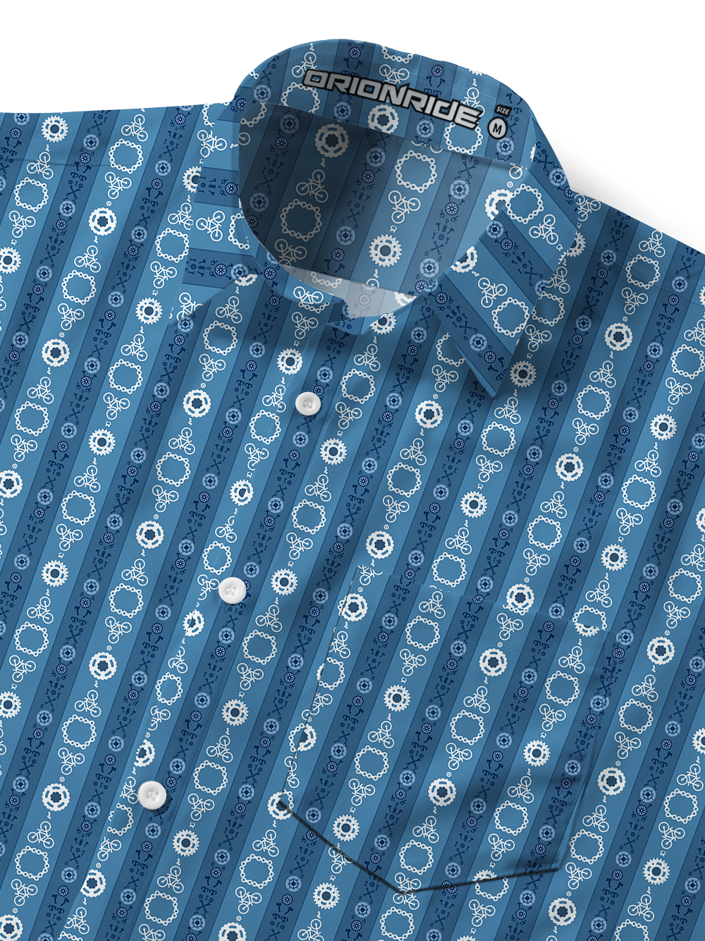 Orionride Blue Component Zipper Pockets Ultra Lightweight Short Sleeves Gravel Shirt