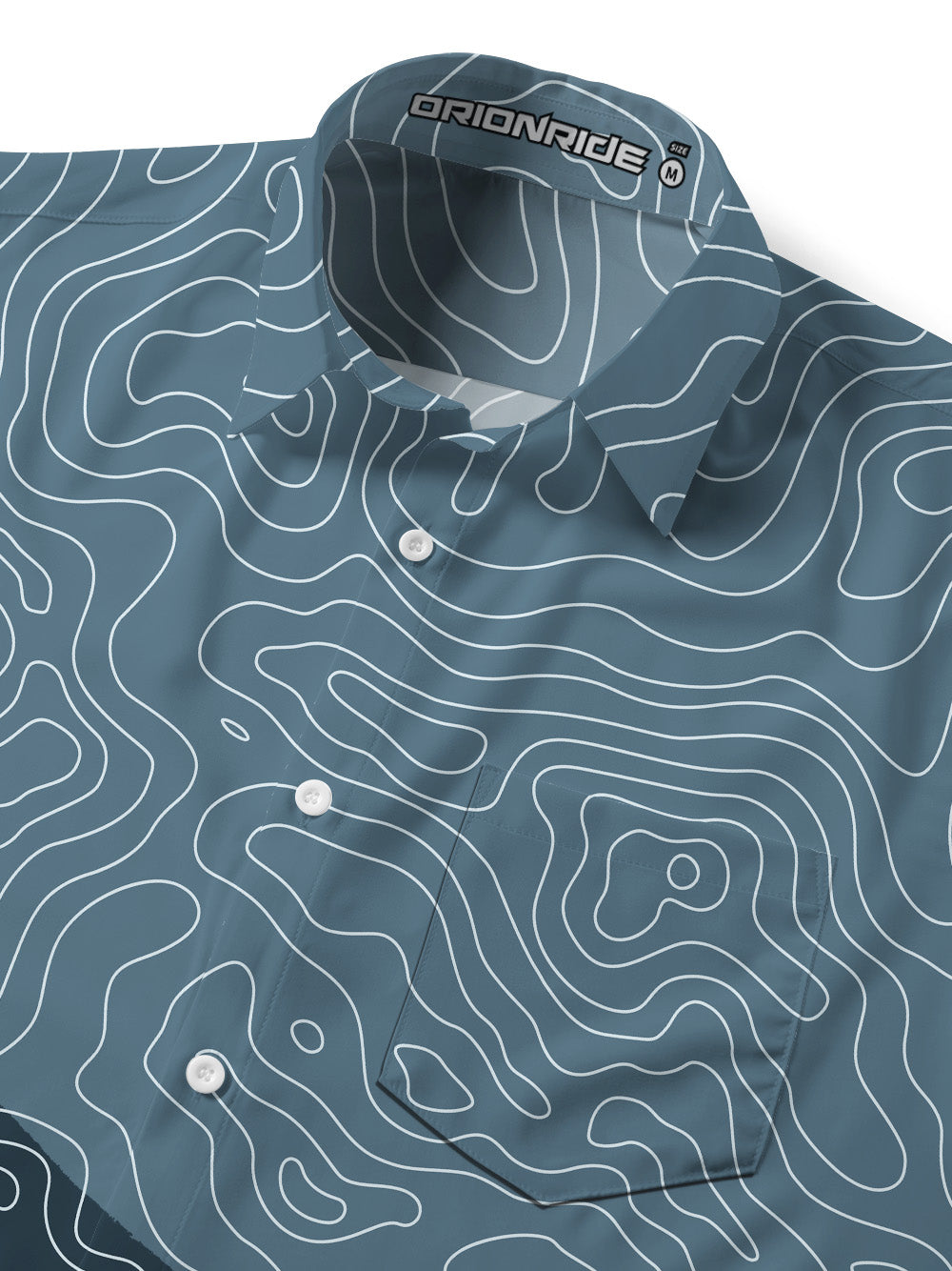 Orionride Challenging Contour Lines Zipper Pockets Ultra Lightweight Short Sleeves Gravel Shirt
