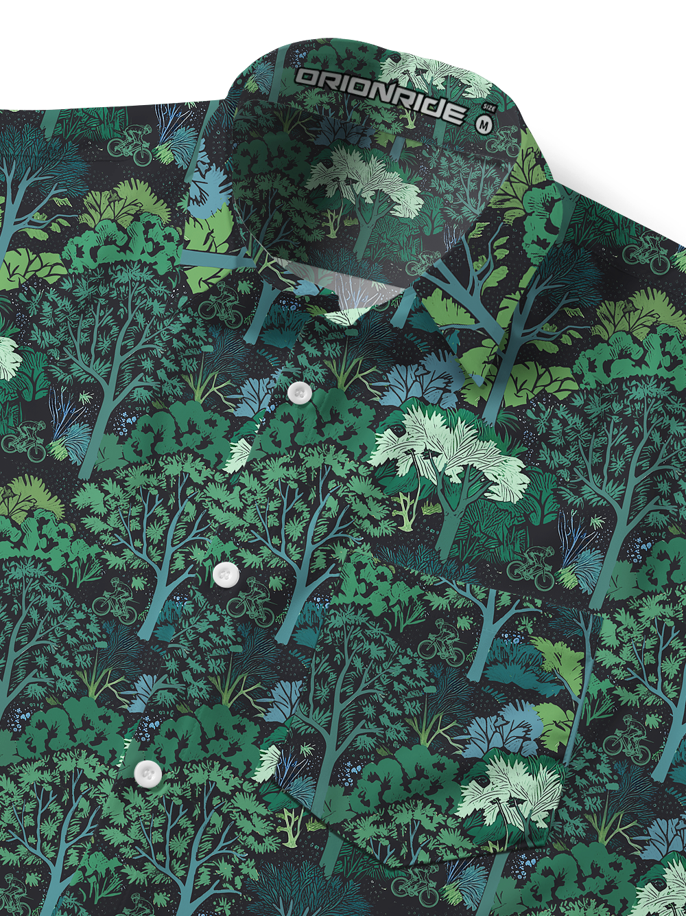 Orionride A Lush Forest Zipper Pockets Ultra Lightweight Short Sleeves Gravel Shirt