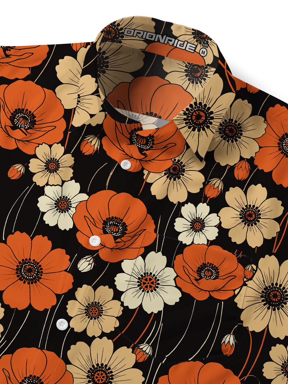 Orionride Swaying Anemone Zipper Pockets Ultra Lightweight Short Sleeves Gravel Shirt