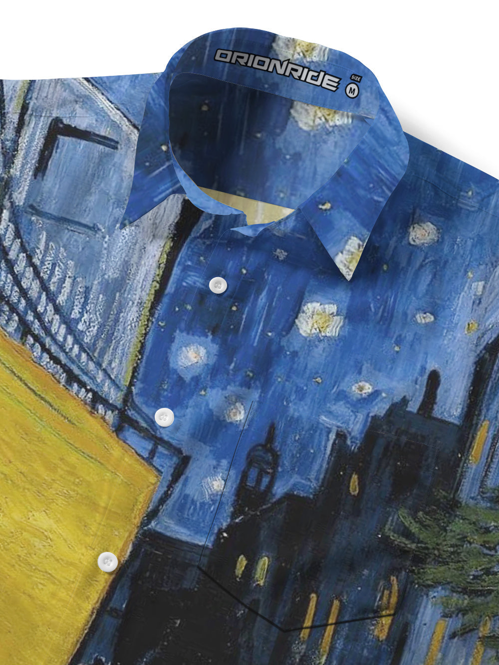 Orionride Short Sleeves Van Gogh Clock Ultra Lightweight Hawaiian shirt