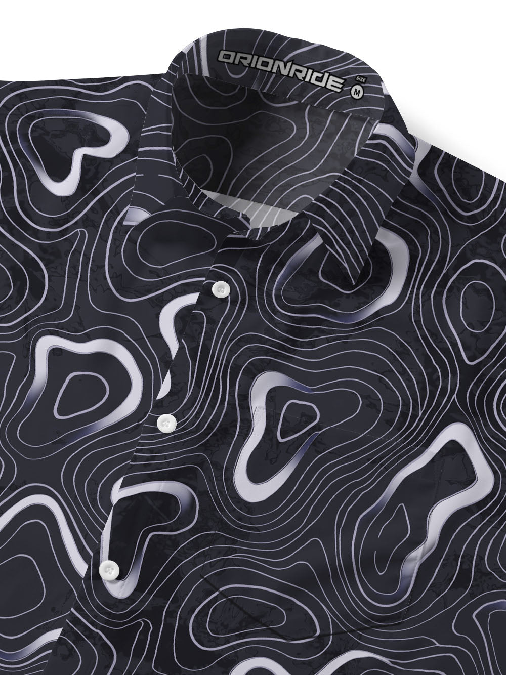 Orionride Mysterious Contours Zipper Pockets Ultra Lightweight Short Sleeves Gravel Shirt