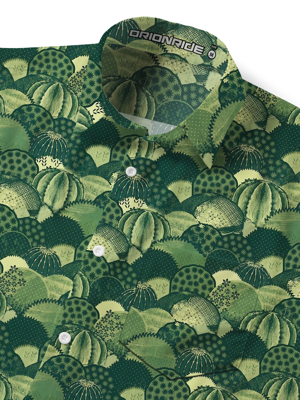 Orionride Cactus Cluster Zipper Pockets Ultra Lightweight Short Sleeves Gravel Shirt