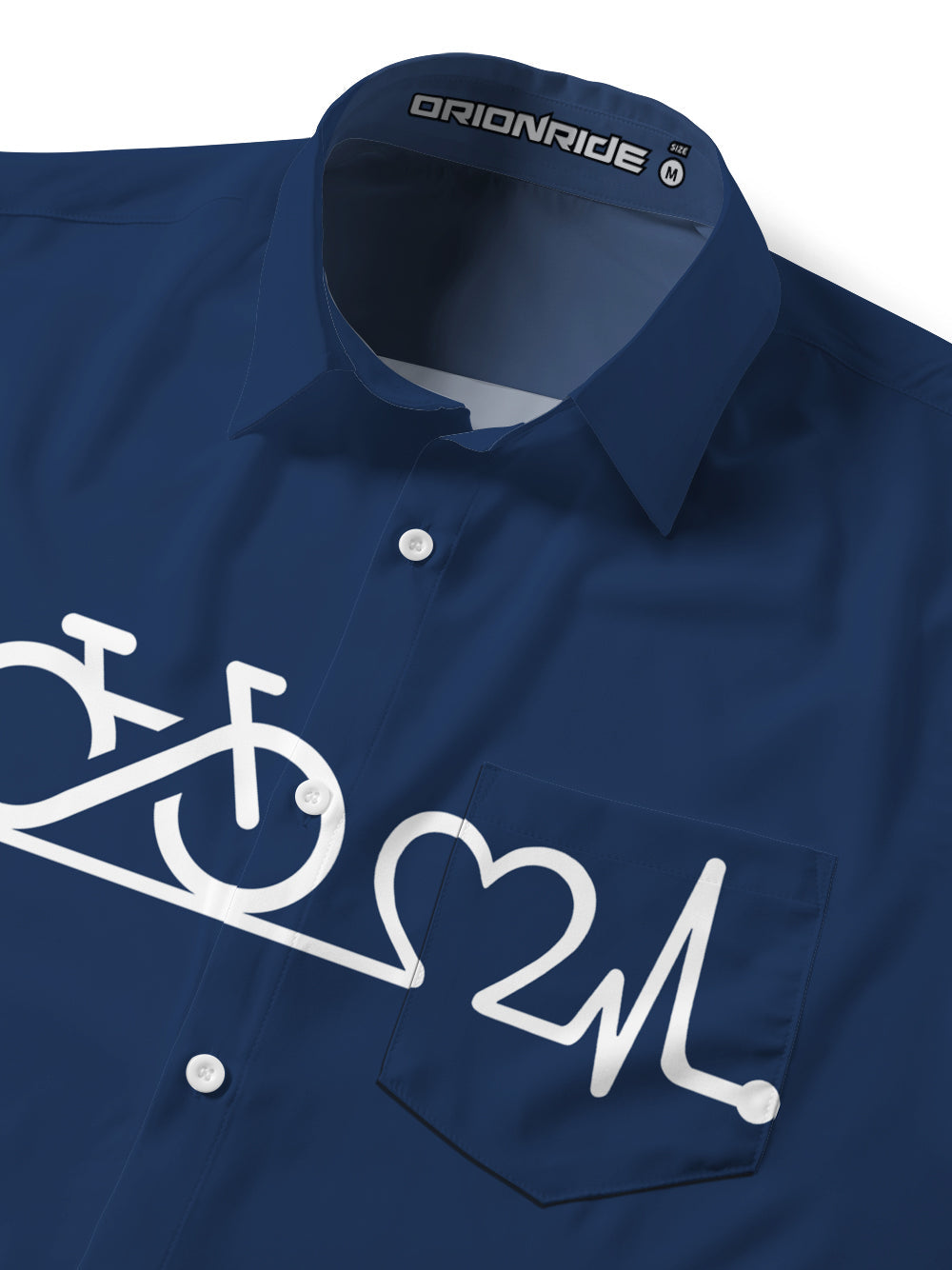 Orionride Bike Heartbeat Ultra Lightweight Short Sleeves Hawaiian shirt