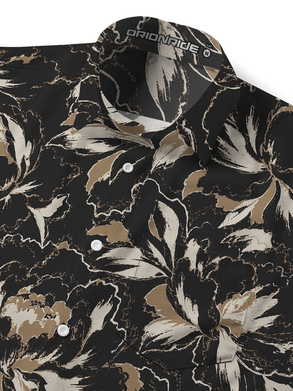 Orionride Ethereal Peony Zipper Pockets Ultra Lightweight Short Sleeves Gravel Shirt