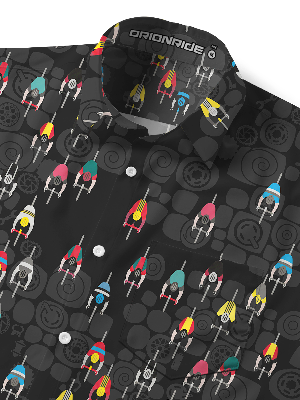 Orionride The World Of Cyclists Zipper Pockets Ultra Lightweight Short Sleeves Gravel Shirt