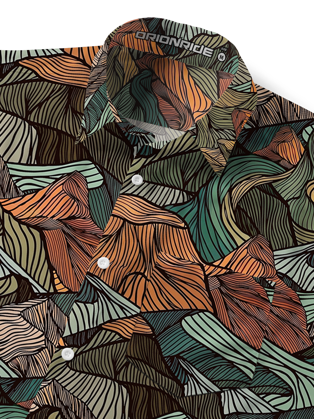 Orionride Layered And Undulating Mountains Zipper Pockets Ultra Lightweight Short Sleeves Gravel Shirt