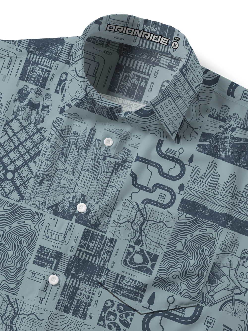 Orionride City Trail Code Zipper Pockets Ultra Lightweight Short Sleeves Gravel Shirt