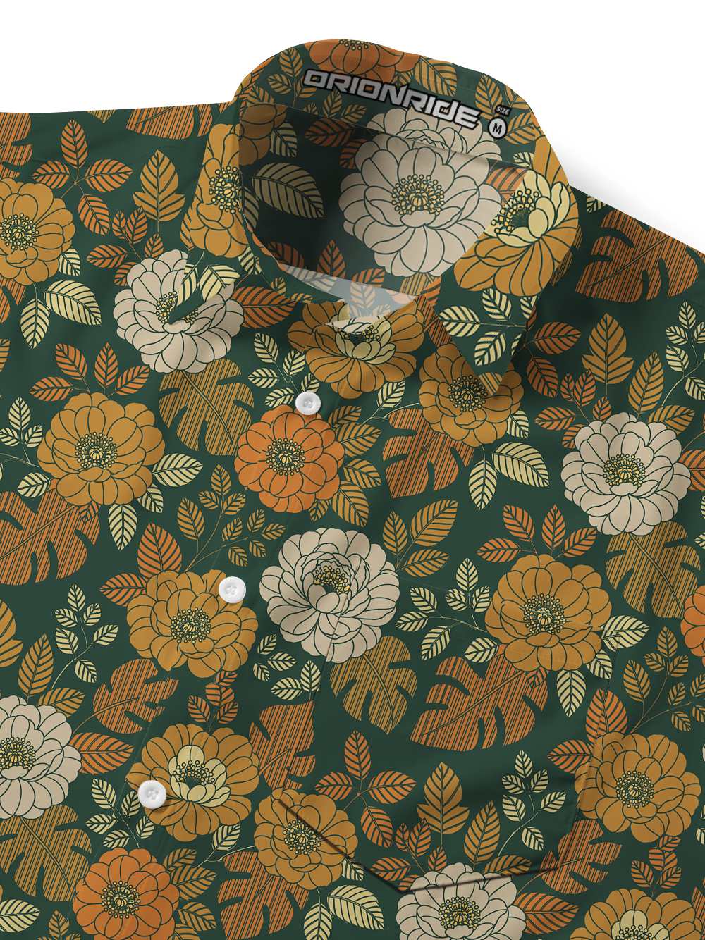 Orionride Midnight Petal Zipper Pockets Ultra Lightweight Short Sleeves Gravel Shirt