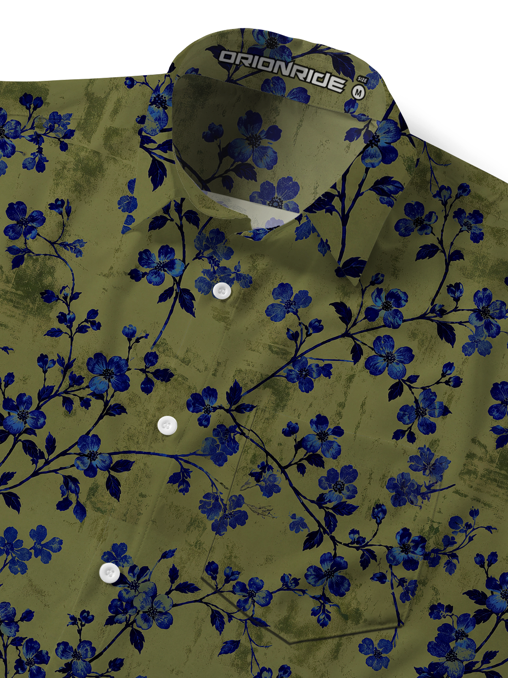 Orionride Vintage Bluebell Zipper Pockets Ultra Lightweight Short Sleeves Gravel Shirt