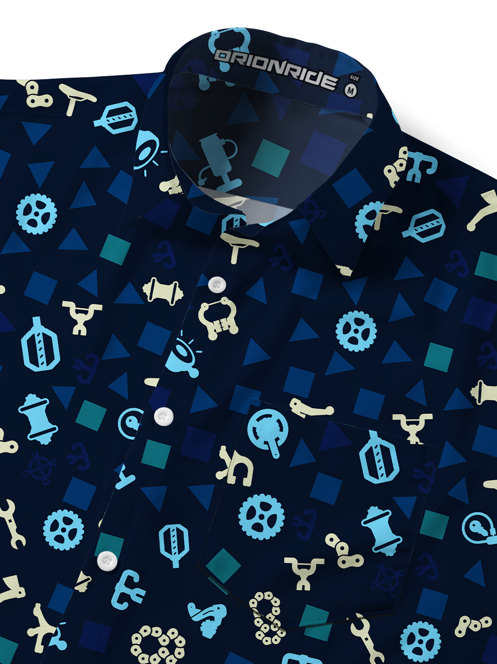 Orionride Dazzling Parts Zipper Pockets Ultra Lightweight Short Sleeves Gravel Shirt