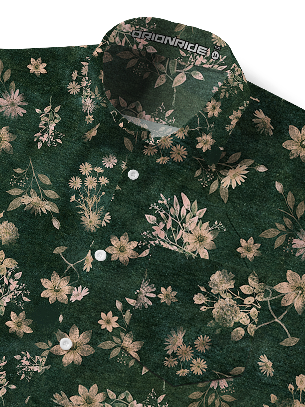 Orionride Flower And Grass Bicycle Zipper Pockets Ultra Lightweight Short Sleeves Gravel Shirt