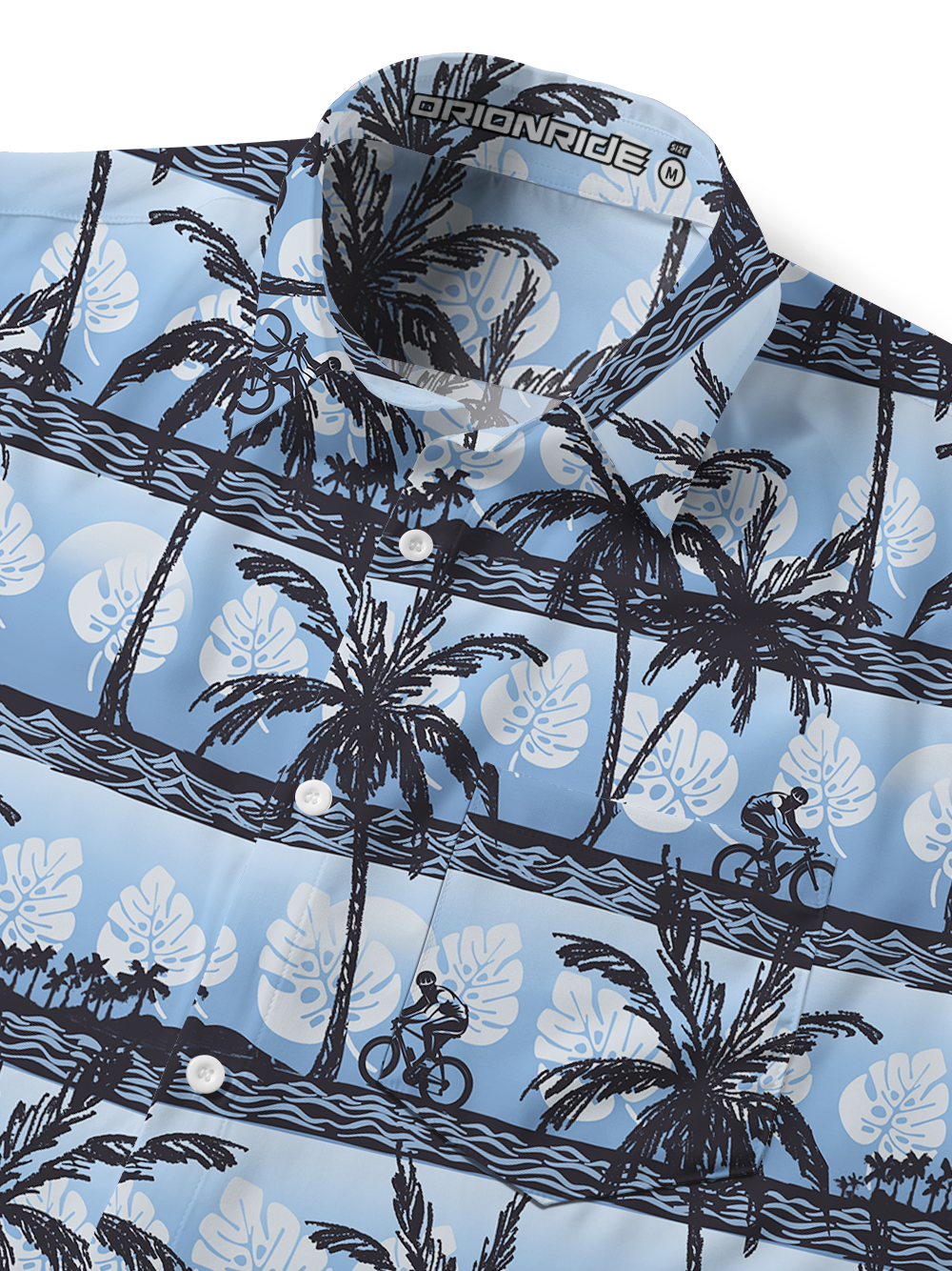 Orionride Distant Coastline Zipper Pockets Ultra Lightweight Short Sleeves Gravel Shirt