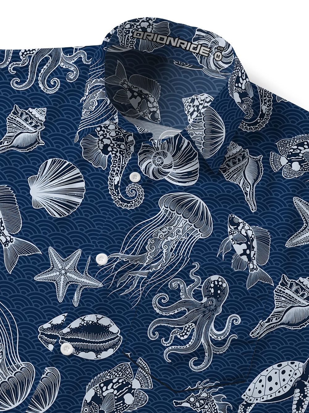Orionride Ocean Dream Zipper Pockets Ultra Lightweight Short Sleeves Gravel Shirt