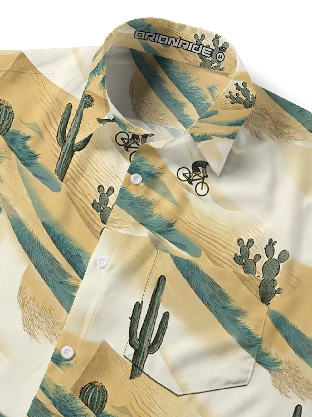 Orionride Passionate Desert Zipper Pockets Ultra Lightweight Short Sleeves Gravel Shirt