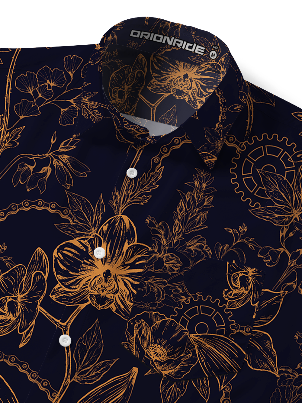 Orionride Golden Daffodils Zipper Pockets Ultra Lightweight Short Sleeves Gravel Shirt