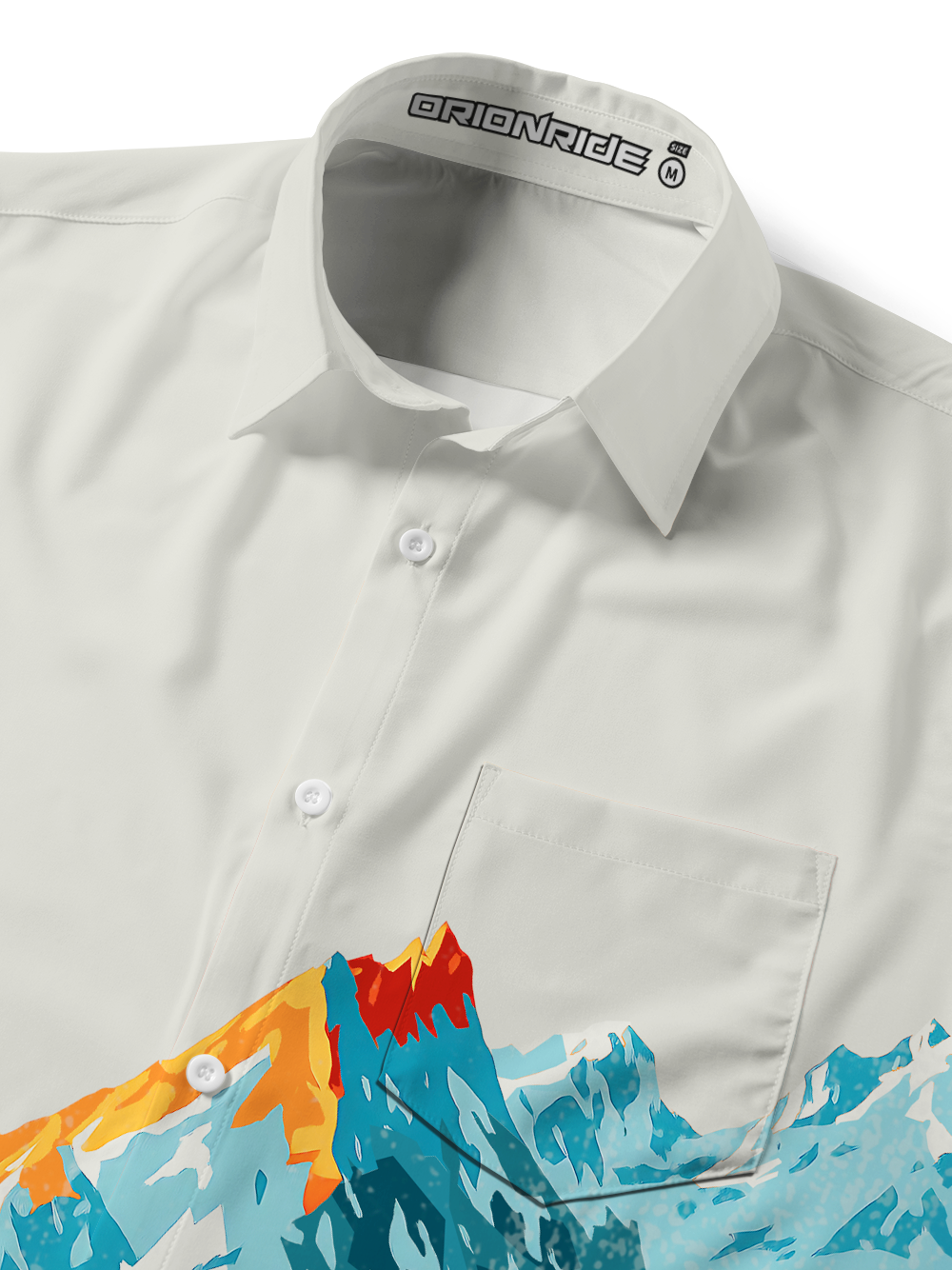 Orionride Painted Peaks Zipper Pockets Ultra Lightweight Short Sleeves Gravel Shirt