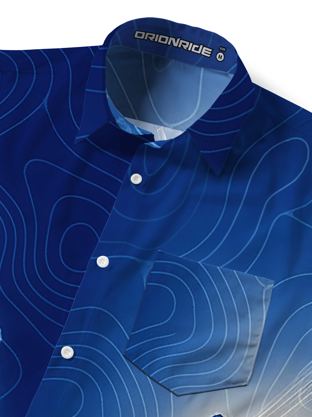 Orionride Clear Sky Zipper Pockets Ultra Lightweight Short Sleeves Gravel Shirt