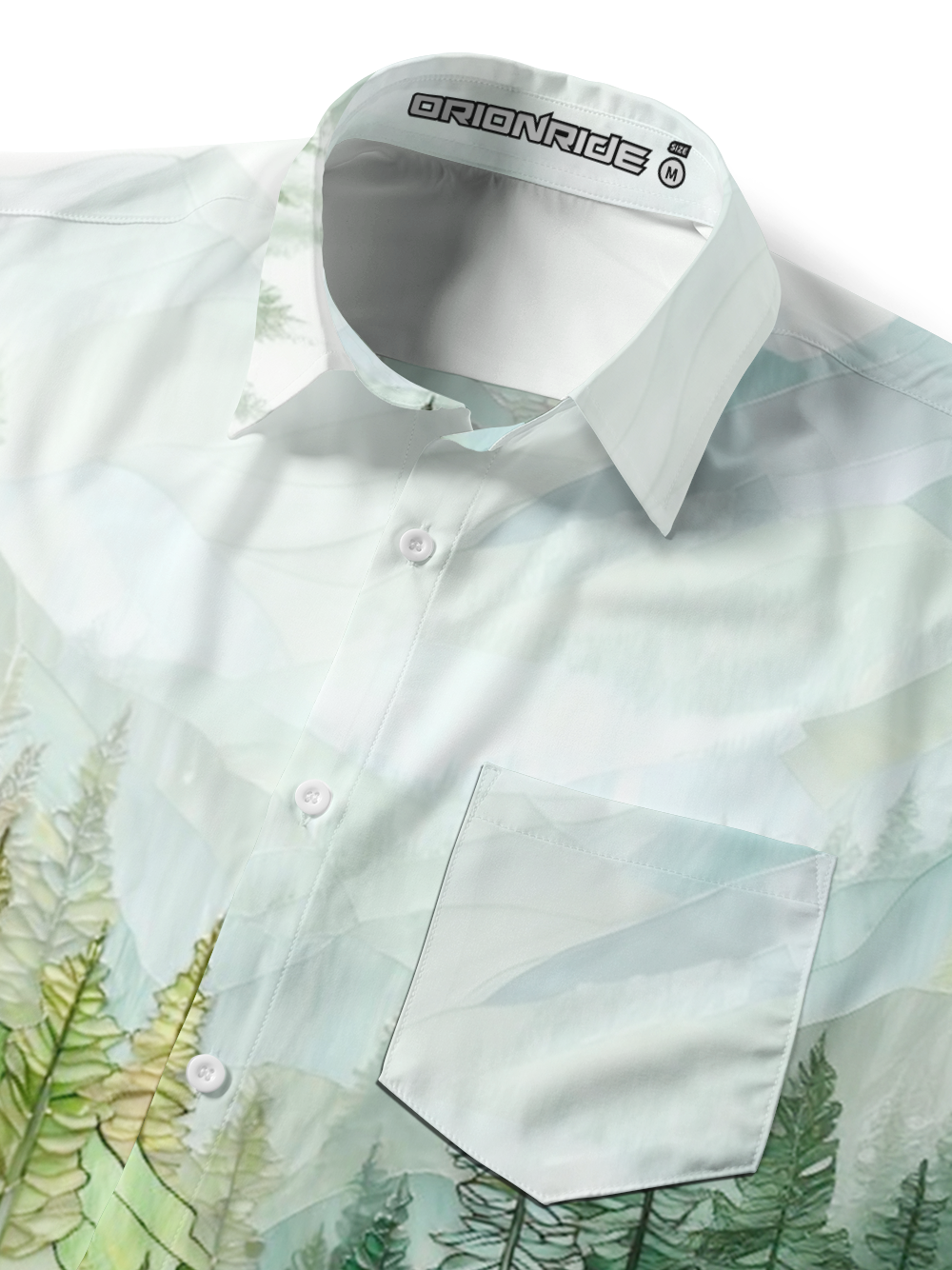 Orionride Dense Coniferous Forest Zipper Pockets Ultra Lightweight Short Sleeves Gravel Shirt