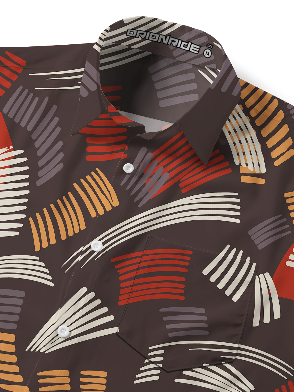 Orionride Abstract Cycling Field Zipper Pockets Ultra Lightweight Short Sleeves Gravel Shirt