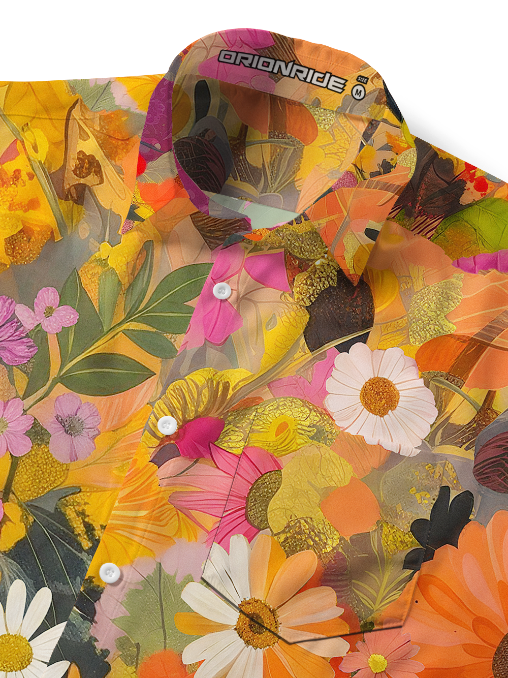 Orionride Cat In The Flower Bushes Zipper Pockets Ultra Lightweight Short Sleeves Gravel Shirt