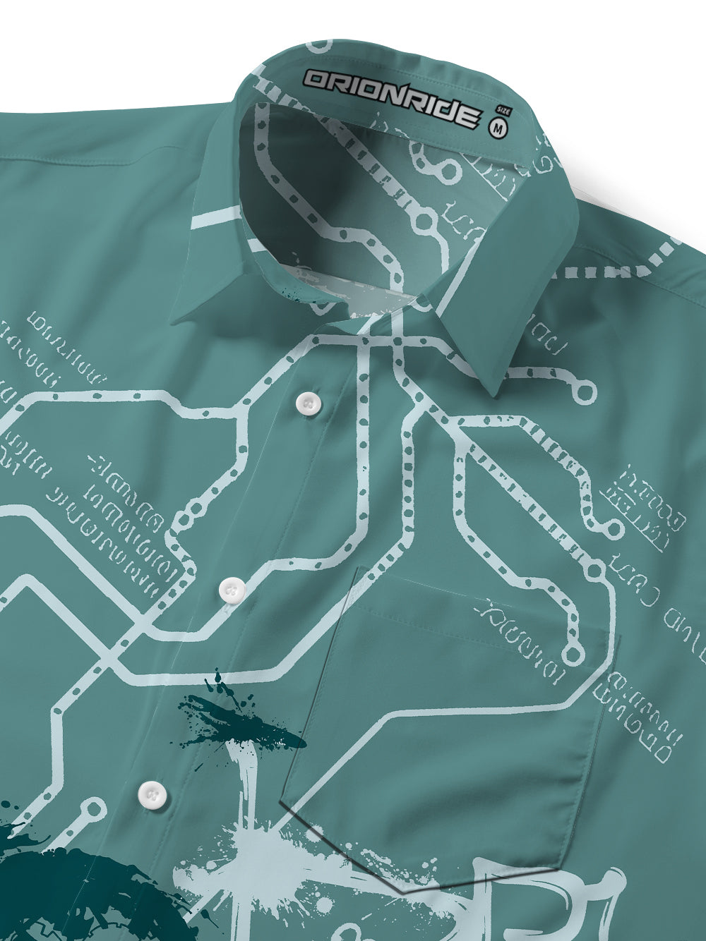 Orionride Green Trail Zipper Pockets Ultra Lightweight Short Sleeves Gravel Shirt