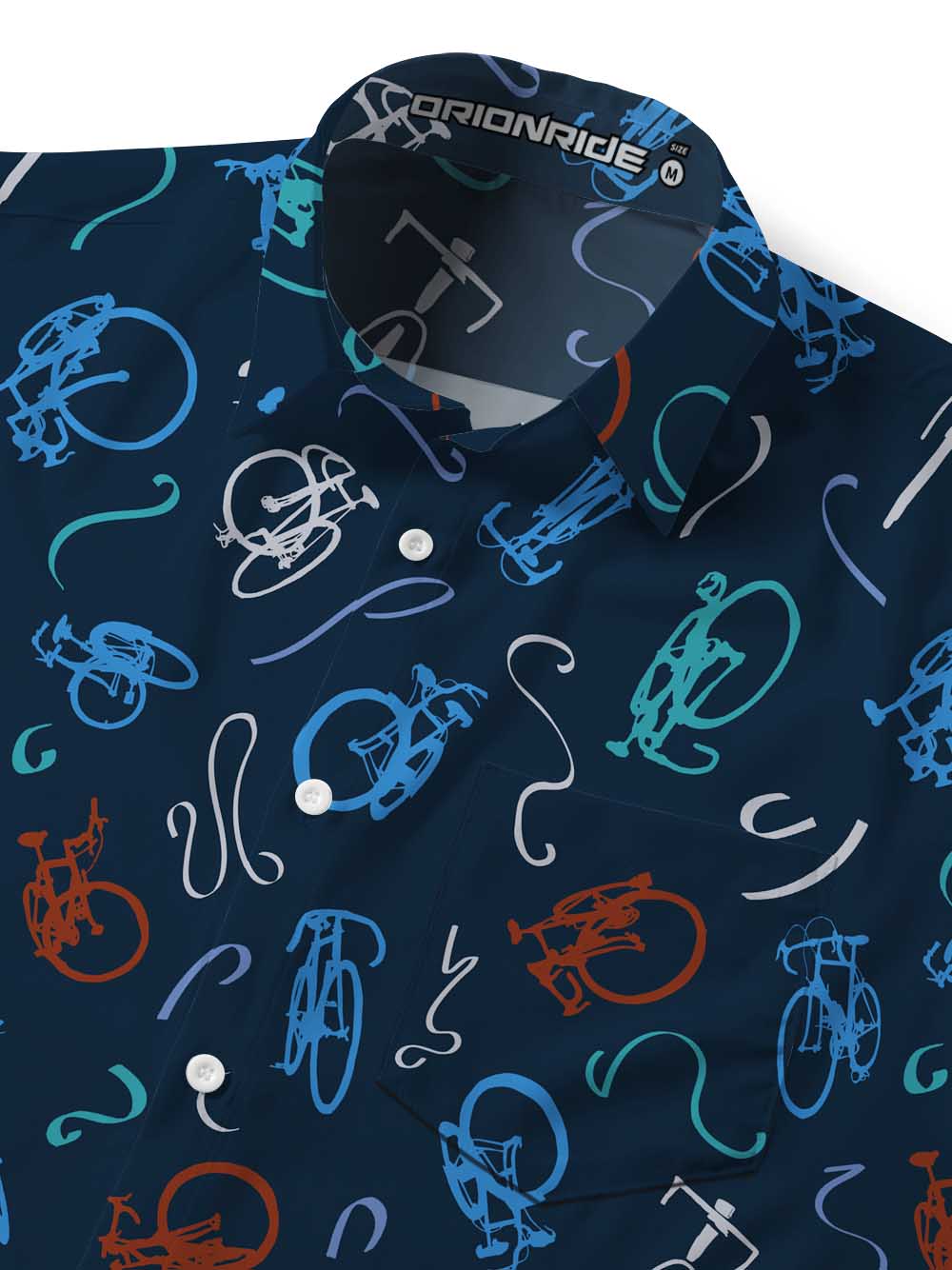 Orionride Graffiti Bicycle Zipper Pockets Ultra Lightweight Short Sleeves Gravel Shirt