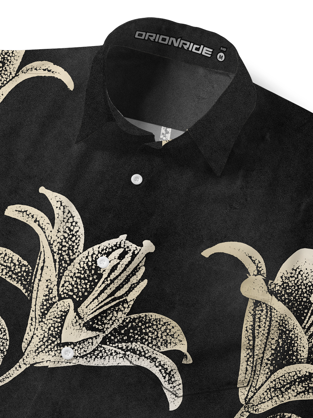 Orionride Gilded Lilies Zipper Pockets Ultra Lightweight Short Sleeves Gravel Shirt