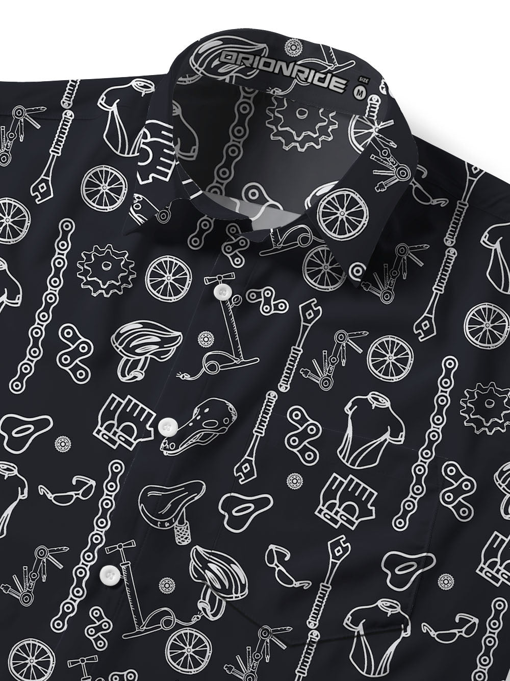 Orionride The Story Of Parts Zipper Pockets Ultra Lightweight Short Sleeves Gravel Shirt
