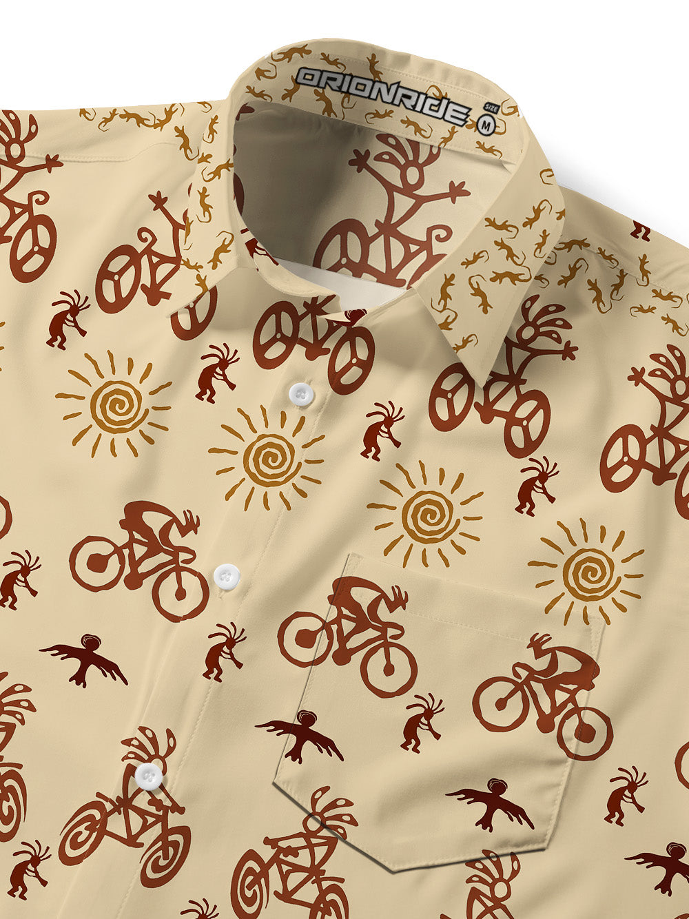 Orionride Bicycle Feast Zipper Pockets Ultra Lightweight Short Sleeves Gravel Shirt