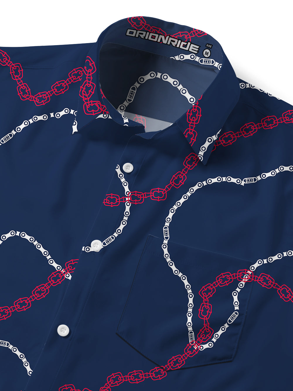 Orionride Dancing Chains Zipper Pockets Ultra Lightweight Short Sleeves Gravel Shirt