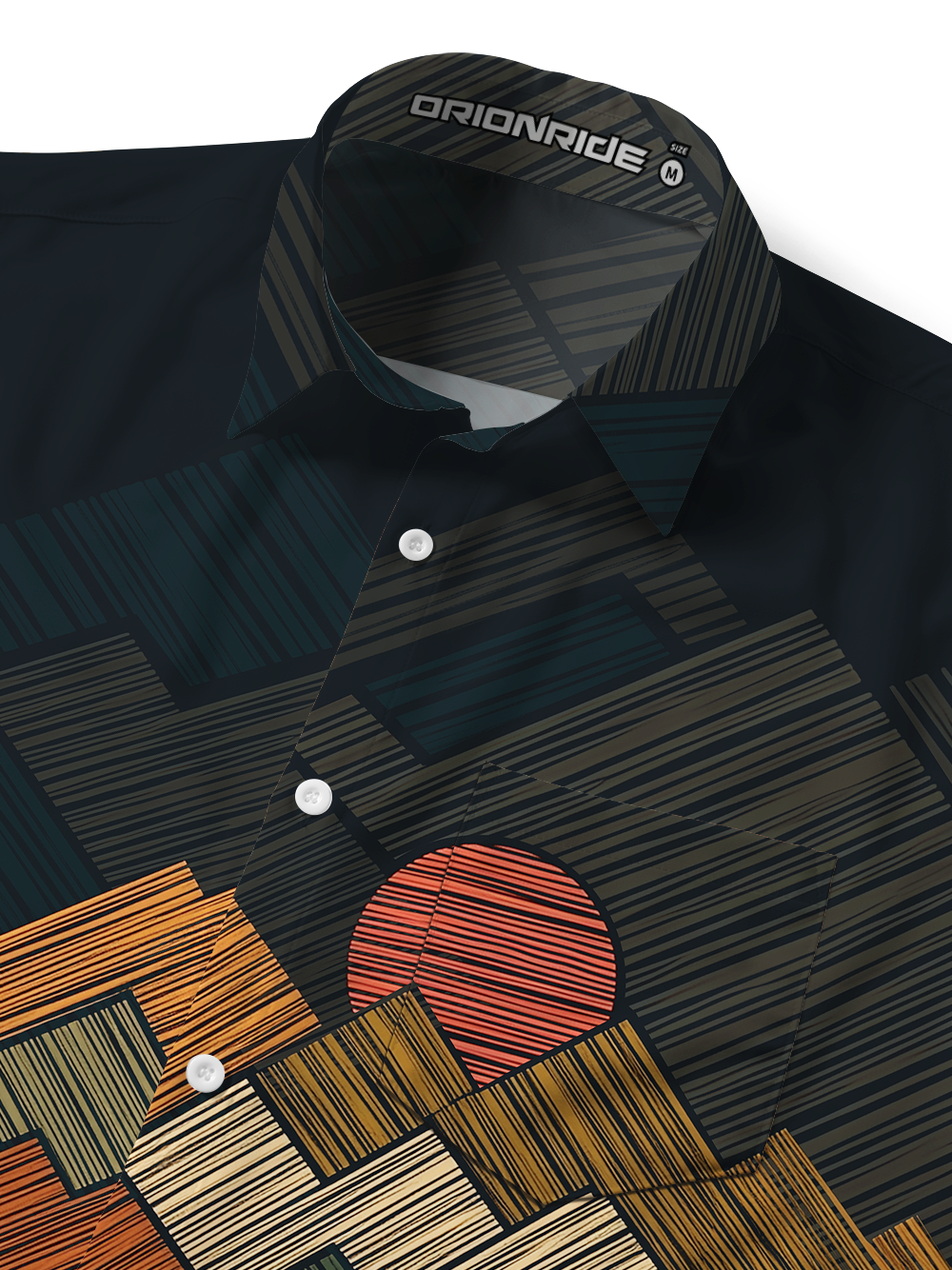 Orionride Draw Mountain Peaks Zipper Pockets Ultra Lightweight Short Sleeves Gravel Shirt