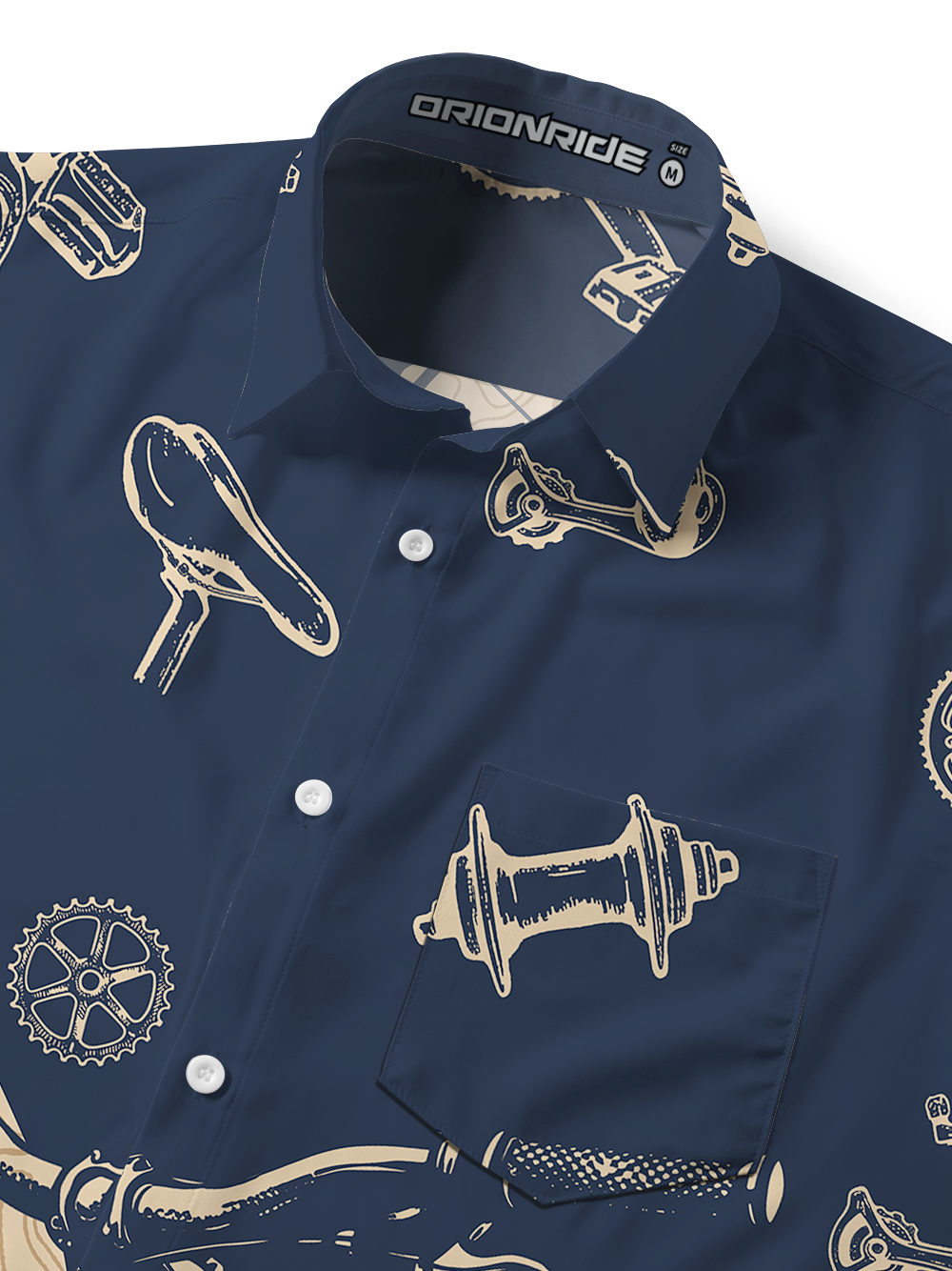 Orionride Crossing The Map Zipper Pockets Ultra Lightweight Short Sleeves Gravel Shirt