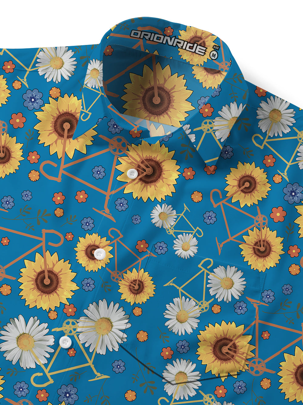 Orionride Short Sleeves Daisy Bike Ultra Lightweight Hawaiian shirt