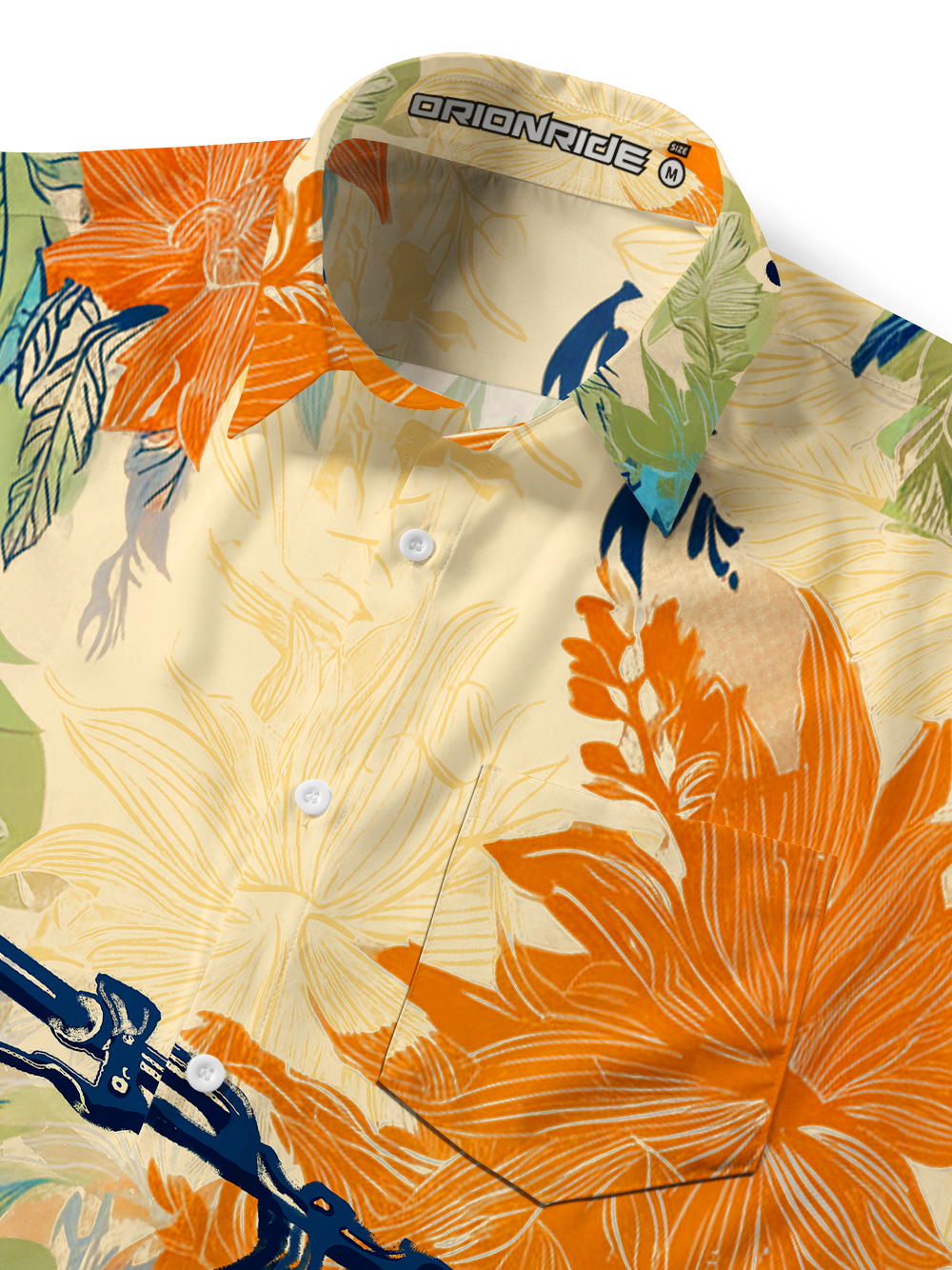 Orionride Cycling Stamps Zipper Pockets Ultra Lightweight Short Sleeves Gravel Shirt