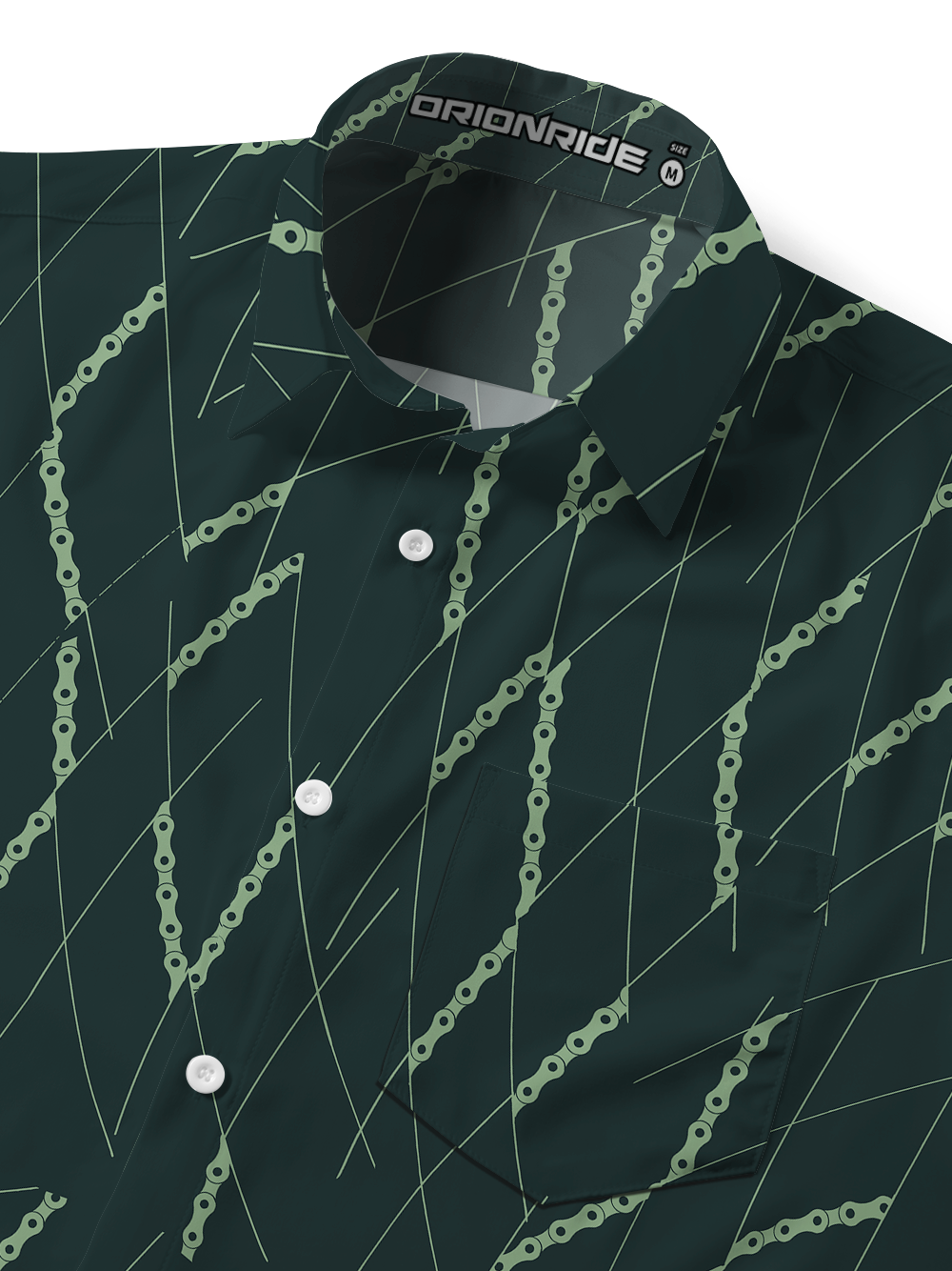 Orionride Linear Chain Zipper Pockets Ultra Lightweight Short Sleeves Gravel Shirt