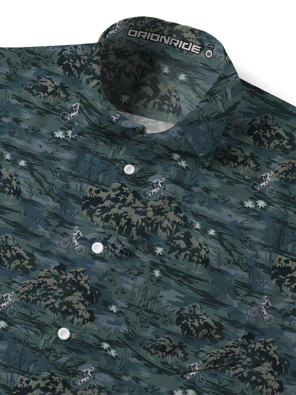 Orionride Moss Cycle Zipper Pockets Ultra Lightweight Short Sleeves Gravel Shirt