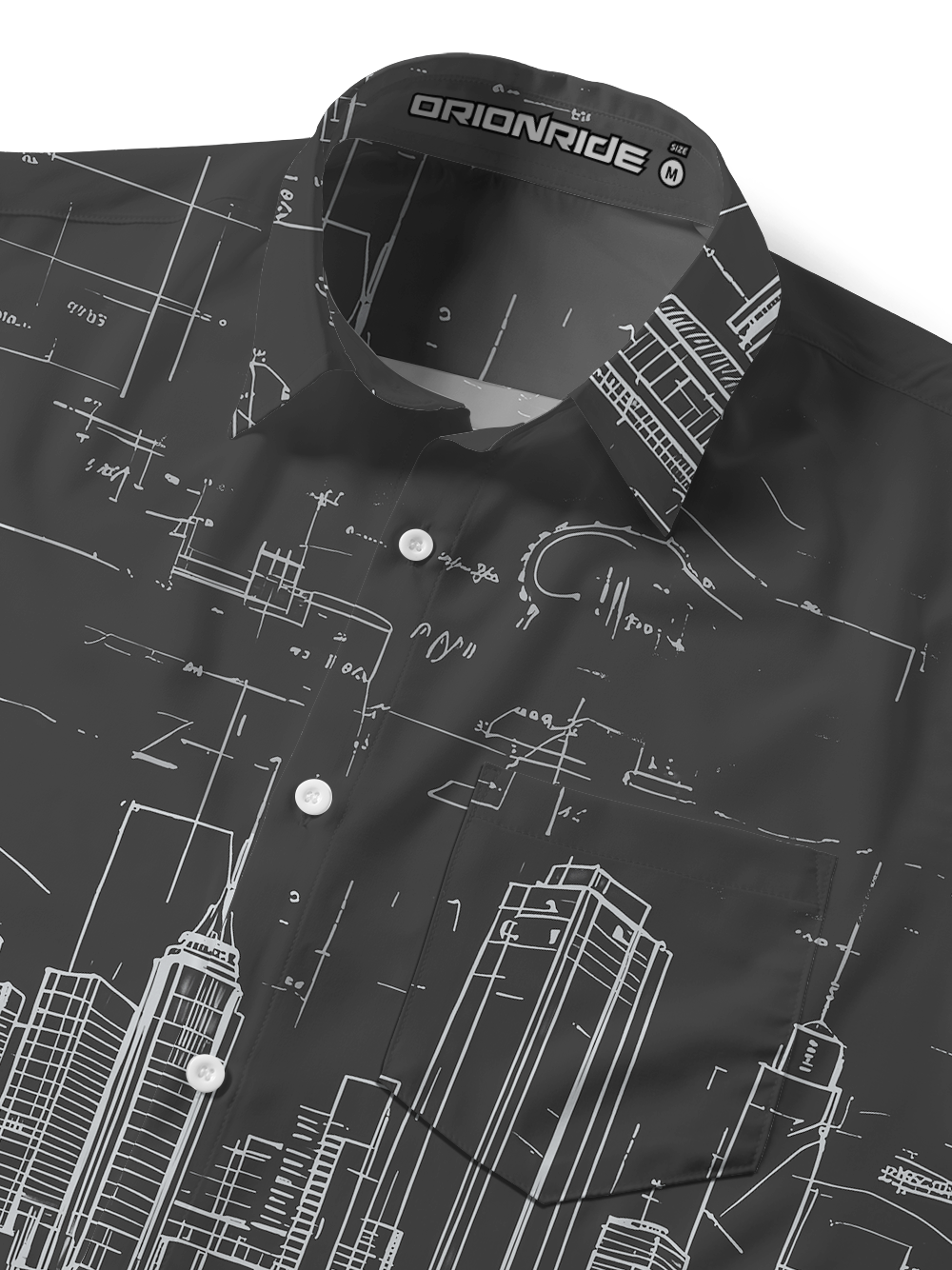 Orionride Cycling World Sketch Zipper Pockets Ultra Lightweight Short Sleeves Gravel Shirt