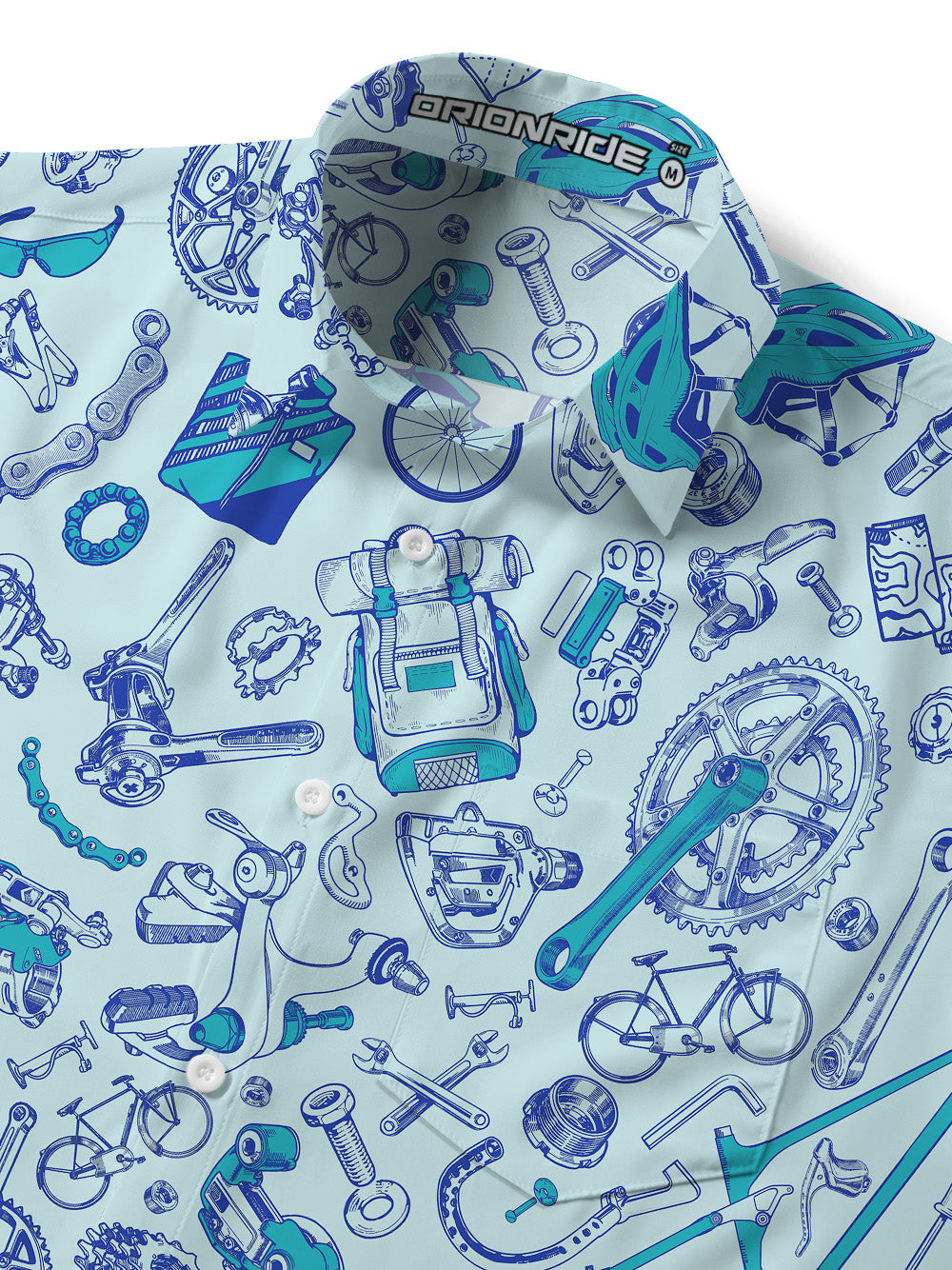 Orionride Rich Parts Zipper Pockets Ultra Lightweight Short Sleeves Gravel Shirt