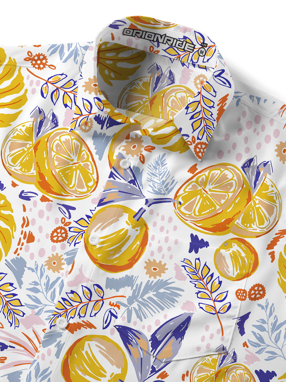 Orionride Juicy Orange Zipper Pockets Ultra Lightweight Short Sleeves Gravel Shirt