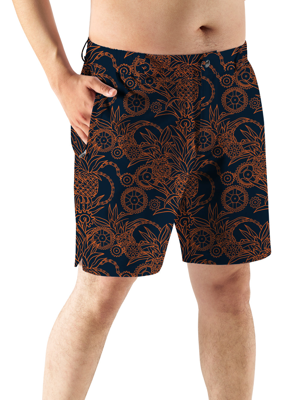 Orionride Pineapple Isle Cycling Short With 2 Zipper Pockets