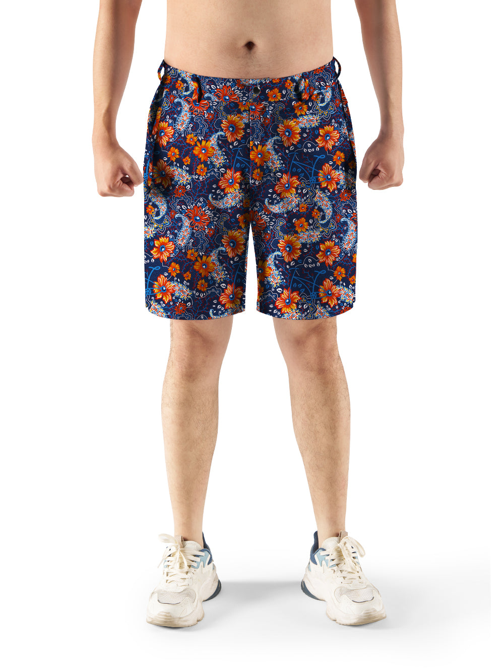 Orionride Sunset Garden Cycling Short With 2 Zipper Pockets