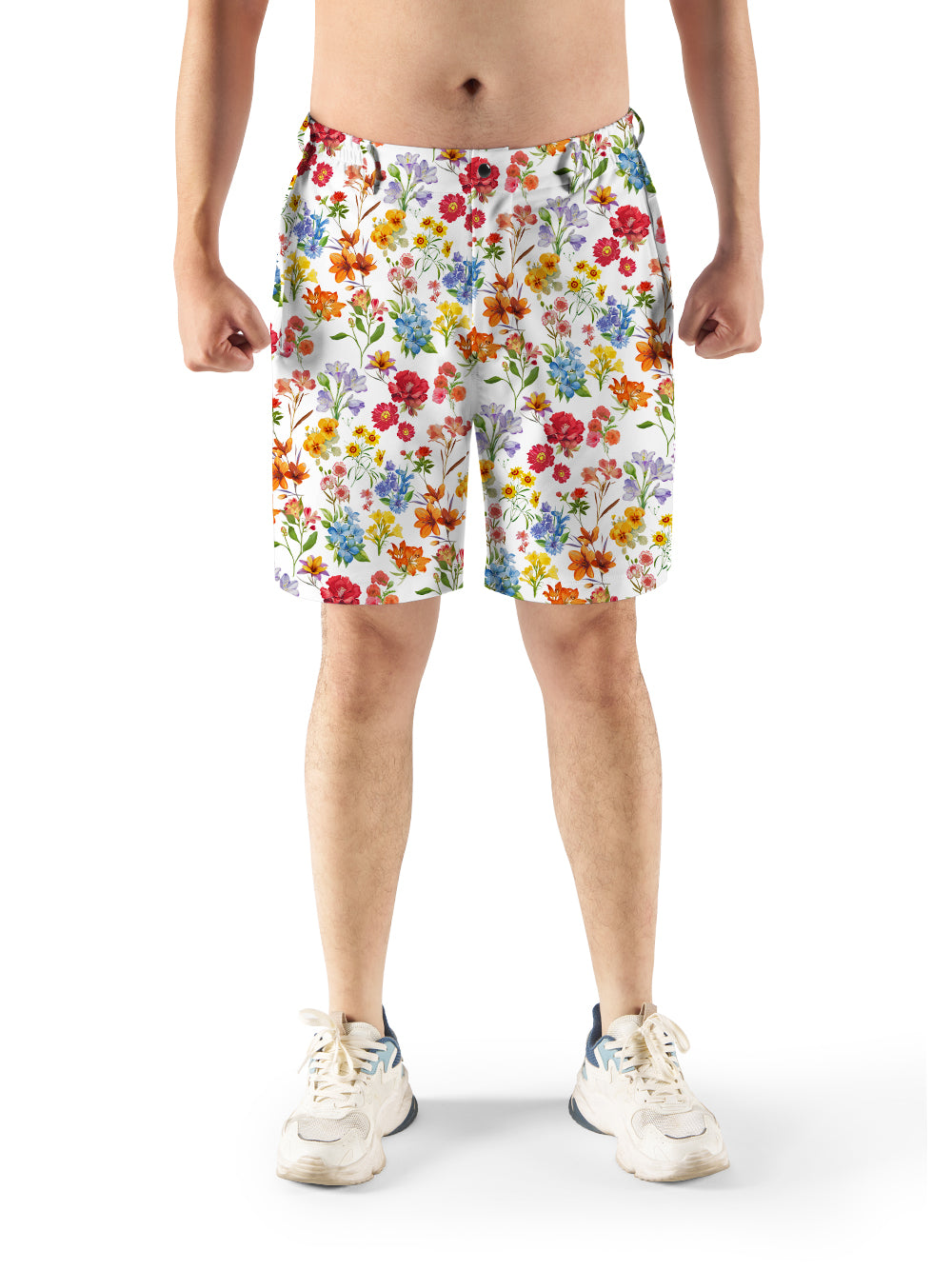 Orionride Sunshine Floral Cycling Short With 2 Zipper Pockets