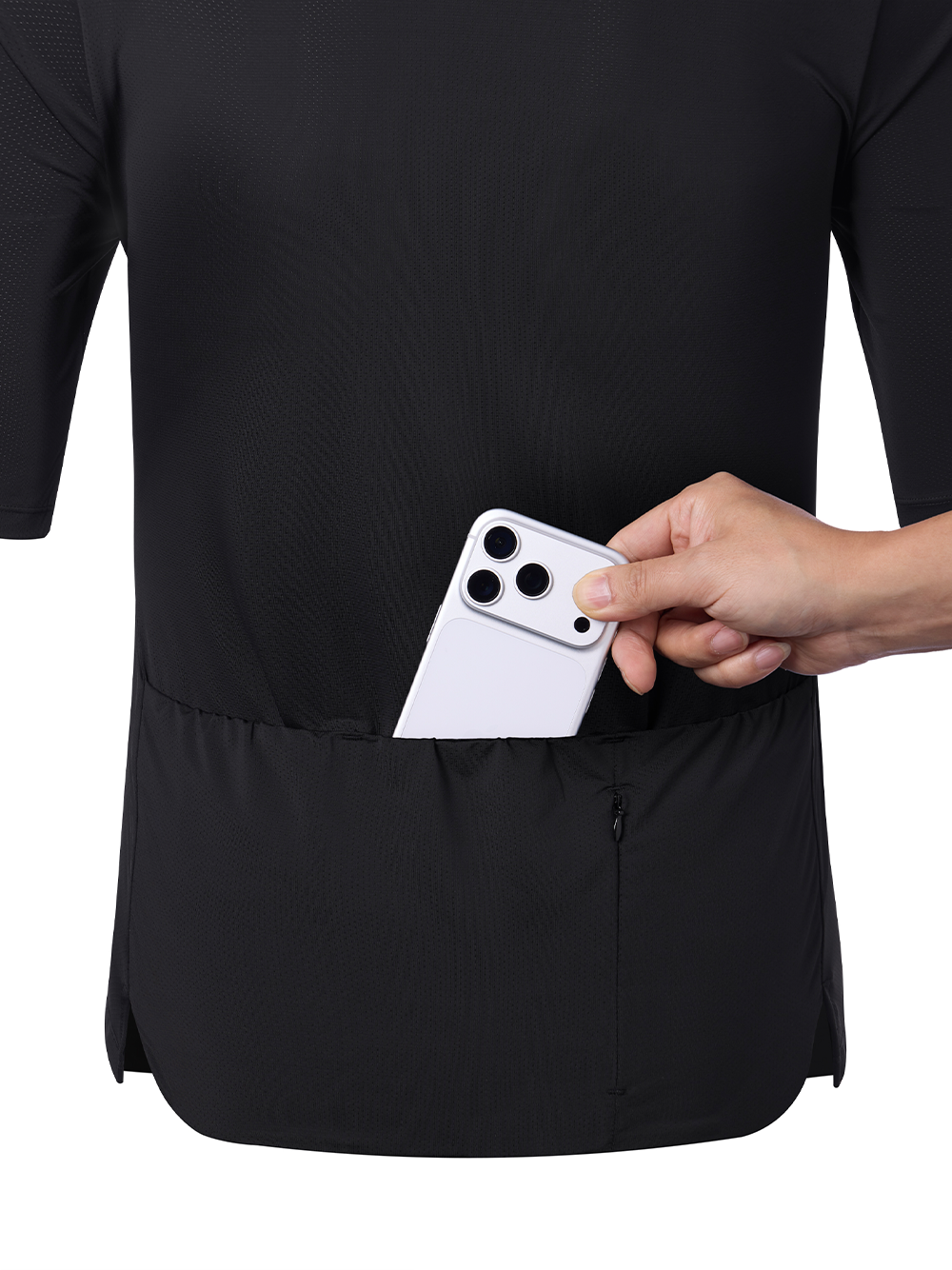 Orionride Men's Breathable Short Sleeve Technical Tee Black